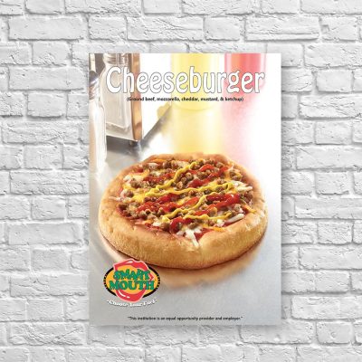 Cheeseburger Pizza 8.5" x 11" Small Poster, Smart Mouth product thumbnail