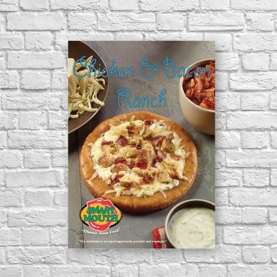 Chicken Bacon Ranch Pizza 8.5" x 11" Small Poster, Smart Mouth product thumbnail