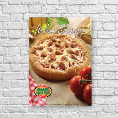 Italian Sausage Pizza 8.5" x 11" Small Poster, Smart Mouth product thumbnail
