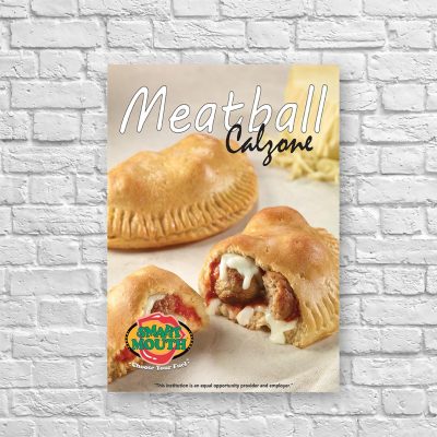 Meatball Calzone 8.5" x 11" Small Poster, Smart Mouth product thumbnail