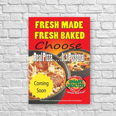 Coming Soon Pizza 8.5" x 11" Small Poster, Smart Mouth product thumbnail