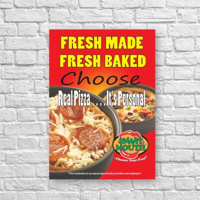 Fresh Baked Pizza 8.5" x 11" Small Poster, Smart Mouth product thumbnail