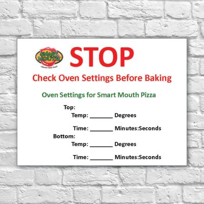 Oven Settings, Smart Mouth Operations Sign, product thumbnail