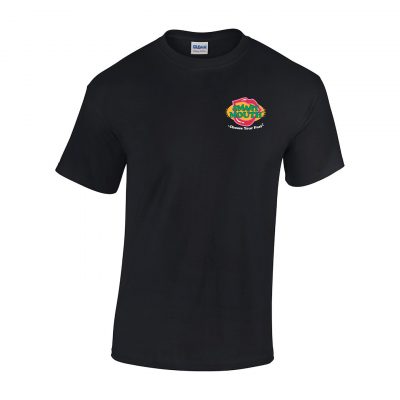 Smart Mouth Black T-shirt, logo imprint on left chest, product thumbnail