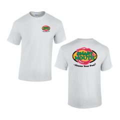 Smart Mouth White T-shirt, logo imprint on left chest and full back, product thumbnail