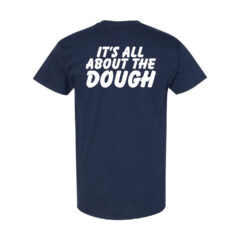 Smart Mouth, It's All About the Dough, Navy T-Shirt back, product thumbnail